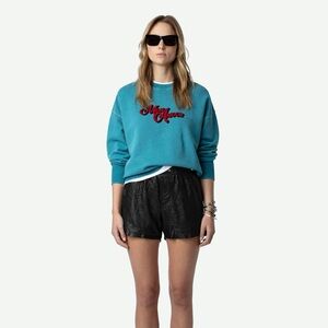 Zadig & Voltaire blue sweatshirt 'Mon Amour' - Size S